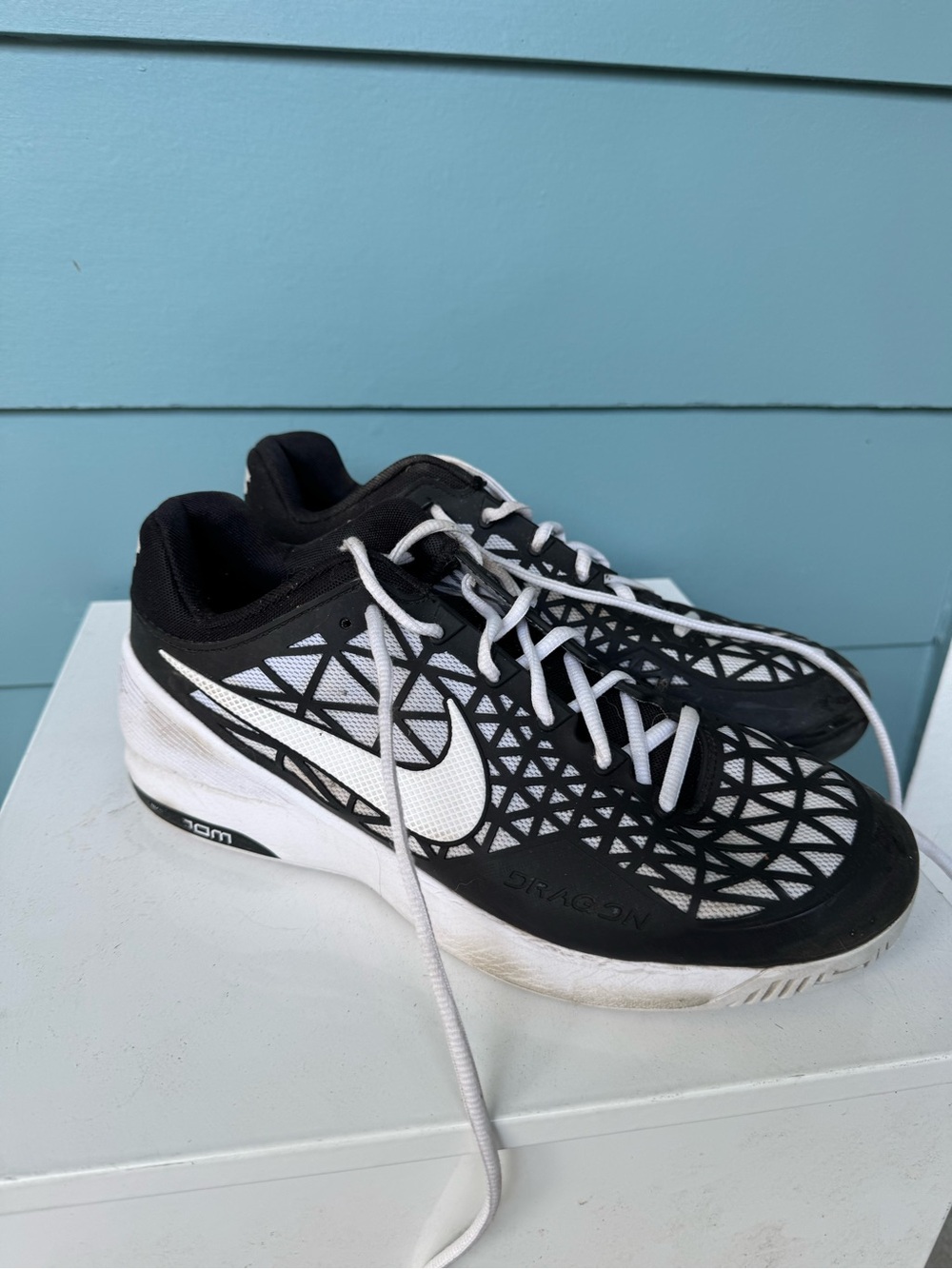 Nike Zoom Cage 2 Black White Men's Tennis Shoes